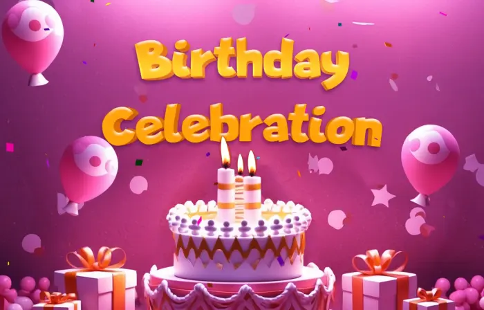 Beautiful 3D Birthday Party Invitation Slideshow